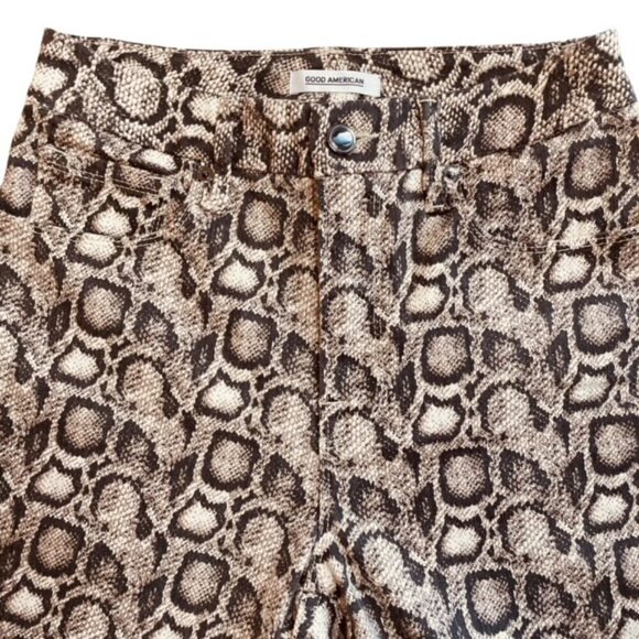 GOOD AMERICAN Good Legs Snakeskin High Waist Skinny Jeans - Size 6/28 - Picture 4 of 9